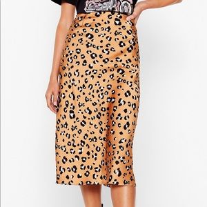 Leopard Print Midi Skirt